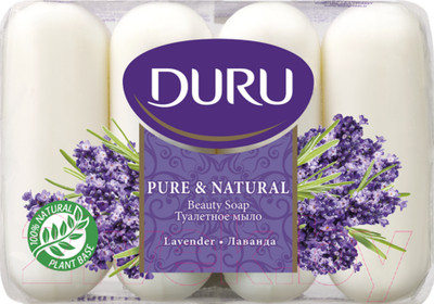 Набор мыла Duru Pure & Natural Лаванда (4x85г)
