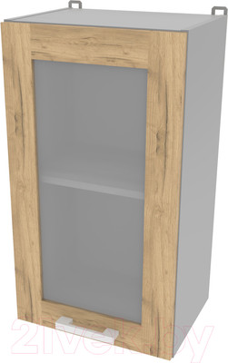 Шкаф навесной для кухни Интерлиния Компо ВШ40ст-720-1дв (дуб золотой)