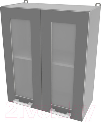 Шкаф навесной для кухни Интерлиния Компо ВШ60ст-720-2дв (серебристый)