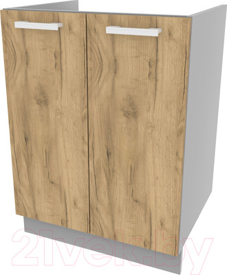 Шкаф под мойку Интерлиния Компо НШ60м-2дв (дуб золотой)