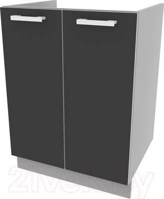 Шкаф под мойку Интерлиния Компо НШ60м-2дв (антрацит)