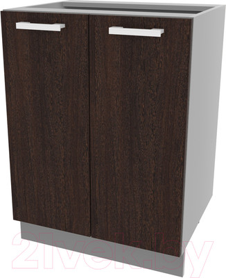 Шкаф-стол кухонный Interline Компо НШ60р-2дв (дуб венге)