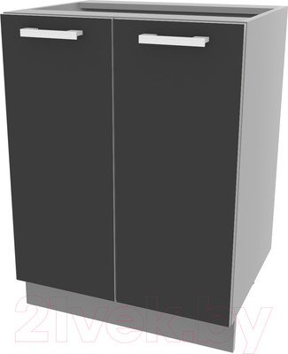 Шкаф-стол кухонный Interline Компо НШ60р-2дв (антрацит)