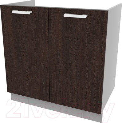 Шкаф под мойку Интерлиния Компо НШ80м-2дв (дуб венге)