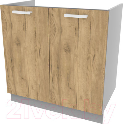 Шкаф под мойку Интерлиния Компо НШ80м-2дв (дуб золотой)