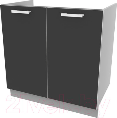 Шкаф под мойку Интерлиния Компо НШ80м-2дв (антрацит)