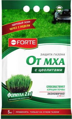 Удобрение Bona Forte Газонное от мха с цеолитом BF23010361 (5кг)