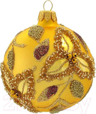 Шар новогодний Orbital Шар Ш-319 / 200-002-4 (8см, золотистый/матовый)