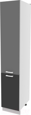 Шкаф-пенал кухонный Интерлиния Компо НШП-№2-2145 (антрацит/серебро)