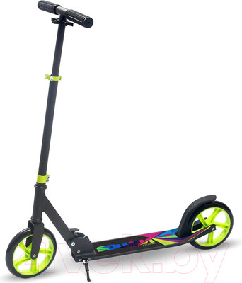Самокат городской Indigo Sport Vamos / IN054 (черный/зеленый)