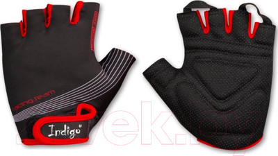 Велоперчатки Indigo Sport SB-01-8203 (L, черный/красный)