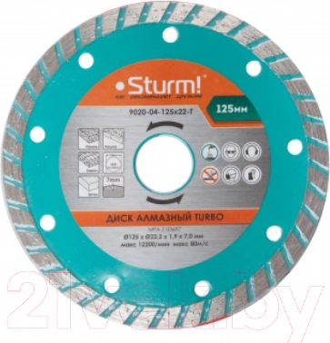 Отрезной диск алмазный Sturm! 9020-04-150x22-T