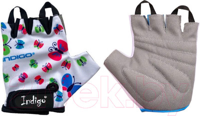 Велоперчатки Indigo Sport Butterfly / IN181 (3XS, белый)