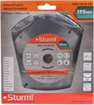Пильный диск Sturm! 9020-190-20-24T