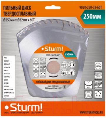 Пильный диск Sturm! 9020-250-32-60T