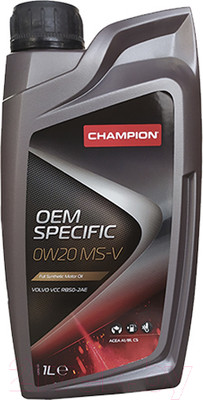 Моторное масло Champion OEM Specific MS-V 0W20 / 8229374 (1л)