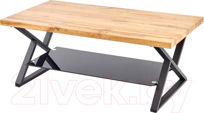 Журнальный столик Halmar Xena Prostokat (натуральный дуб/черный)