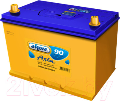 Автомобильный аккумулятор AKOM Asia 6СТ-90VL (90 А/ч)