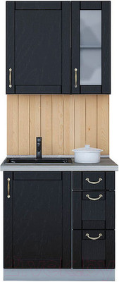 Кухонный гарнитур Интерлиния Мила Крафт 0.8 (дуб английский)