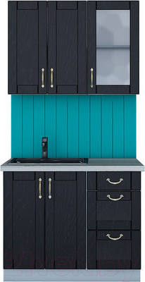 Кухонный гарнитур Интерлиния Мила Крафт 1.0 (дуб английский)