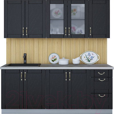 Кухонный гарнитур Интерлиния Мила Крафт 2.0А (дуб английский)