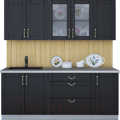 Кухонный гарнитур Интерлиния Мила Крафт 2.0Б (дуб английский)