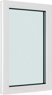 Окно ПВХ Brusbox Одностворчатое Глухое 2 стекла (1100x700x60)