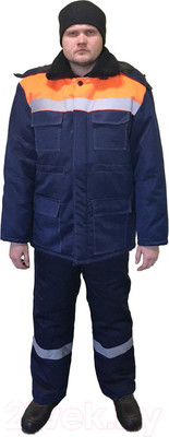 Куртка рабочая Урарту Легион утепленная (р-р 52-54/170-176, темно-синий/оранжевый)
