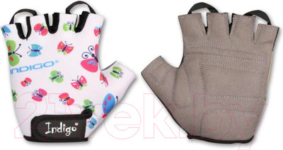 Велоперчатки Indigo Sport Butterfly / IN178 (M, белый)