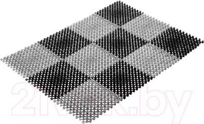 Коврик грязезащитный VORTEX Травка 42x56 / 23005 (черно-серый)