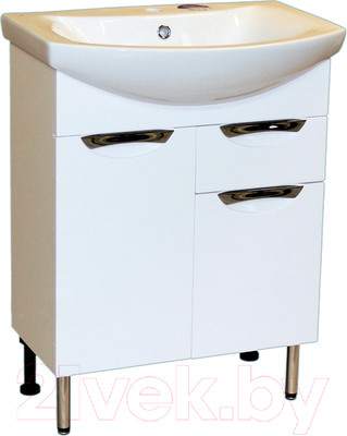 Тумба с умывальником СанитаМебель Камелия-65.31 Д3 + Балтика 65