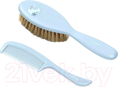 Набор для ухода за волосами детский BabyOno Щетка мягкая с натуральной щетиной и гребешок / 567/04