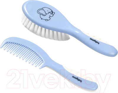 Набор для ухода за волосами детский BabyOno Мягкая щетка для волос и гребешок / 570/04