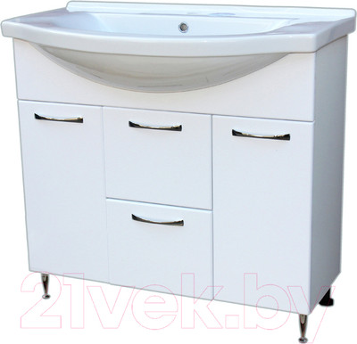 Тумба с умывальником СанитаМебель Камелия-69.51к Д2 + Эльбрус 90