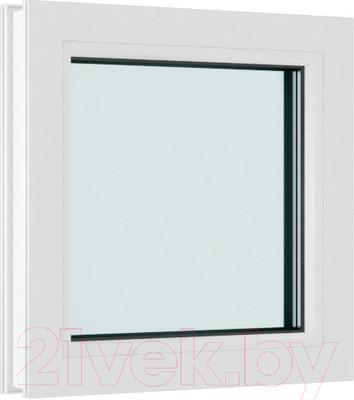 Окно ПВХ Brusbox Одностворчатое Глухое 3 стекла (600x500x70)