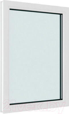 Окно ПВХ Brusbox Одностворчатое Глухое 3 стекла (1300x900x70)