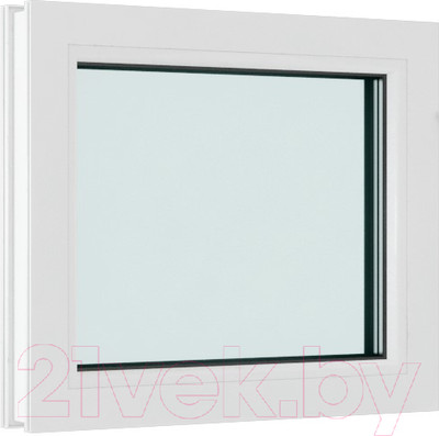 Окно ПВХ Brusbox Глухое 3 стекла (700x700x70)