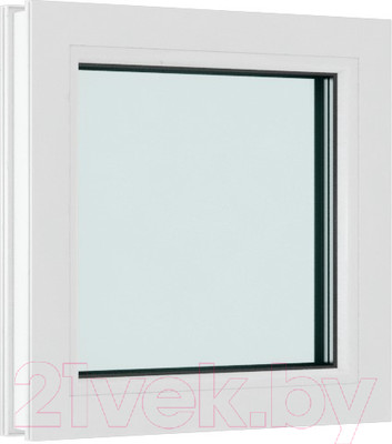 Окно ПВХ Brusbox Глухое 2 стекла (600x600x60)