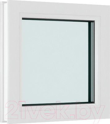 Окно ПВХ Brusbox Одностворчатое Глухое 2 стекла (450x550x60)