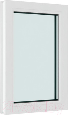 Окно ПВХ Brusbox Одностворчатое Глухое 2 стекла (1000x600x60)