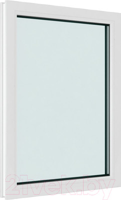 Окно ПВХ Brusbox Одностворчатое Глухое 2 стекла (1300x800x60)
