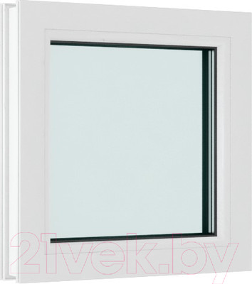 Окно ПВХ Brusbox Одностворчатое Глухое 2 стекла (600x500x60)