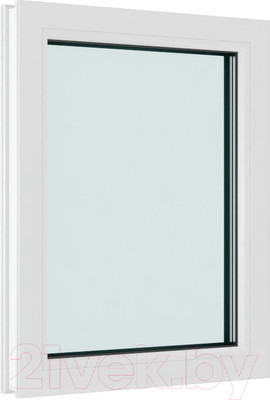 Окно ПВХ Brusbox Одностворчатое Глухое 2 стекла (900x700x60)