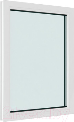 Окно ПВХ Brusbox Одностворчатое Глухое 2 стекла (1100x900x60)