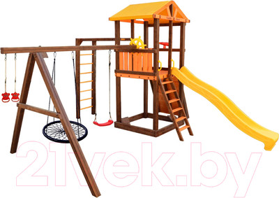 Игровой комплекс Perfetto Sport Pitigliano 8 + качели Паутина