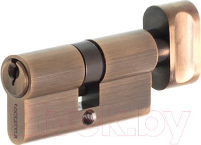 Цилиндровый механизм замка Lockstyle C30X30KN AB (бронза)