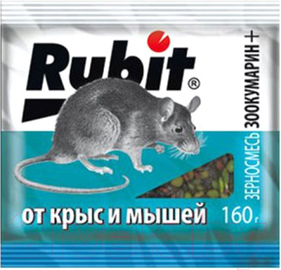 Средство для борьбы с вредителями Rubit Зоокумарин+ (160гр)