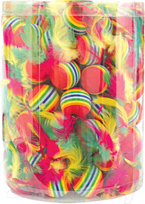 Набор игрушек для животных Triol Мяч с пером NT573 / 22181025 (120шт)