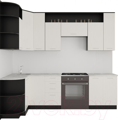 Кухонный гарнитур Артём-Мебель Виола СН-114 без стекла ДСП 1.5x2.6 Левая (сосна арктическая)