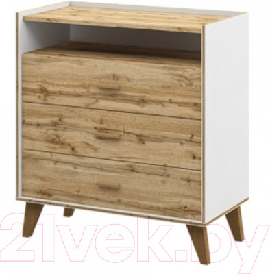 Комод Мебель-Неман Сканди МН-036-17 (дуб вотан/белый)